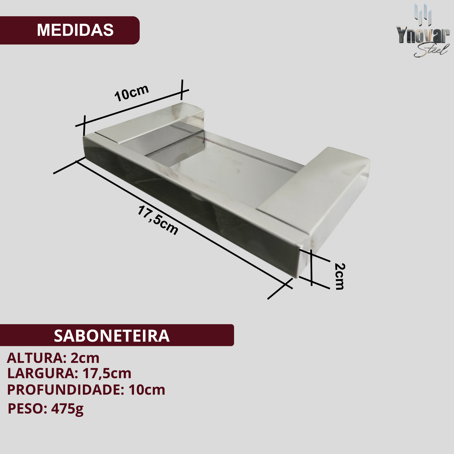 Saboneteira Linha Ipanema Aço Inox IS