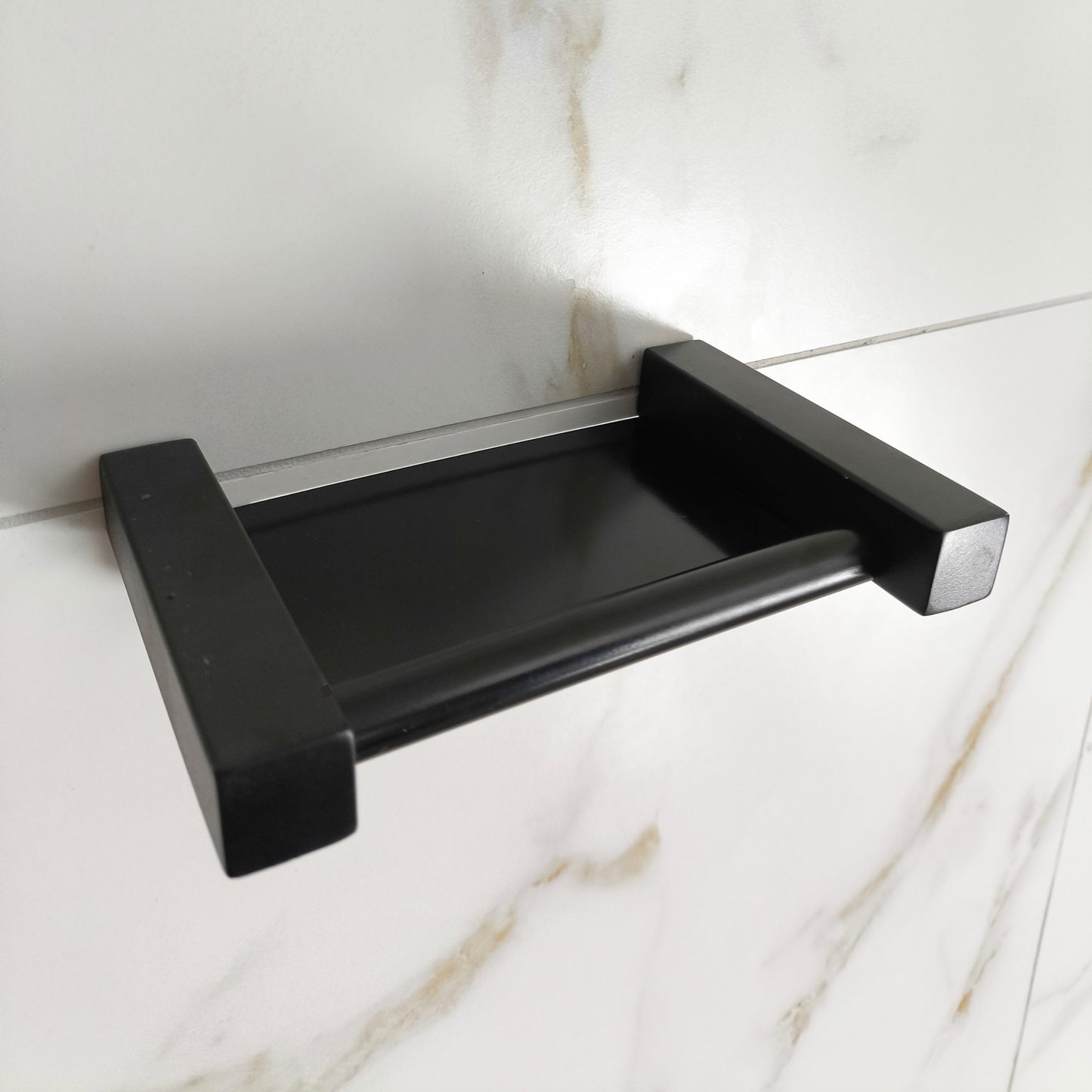 Saboneteira Linha Leblon Preto Fosco Aço Inox LSPF