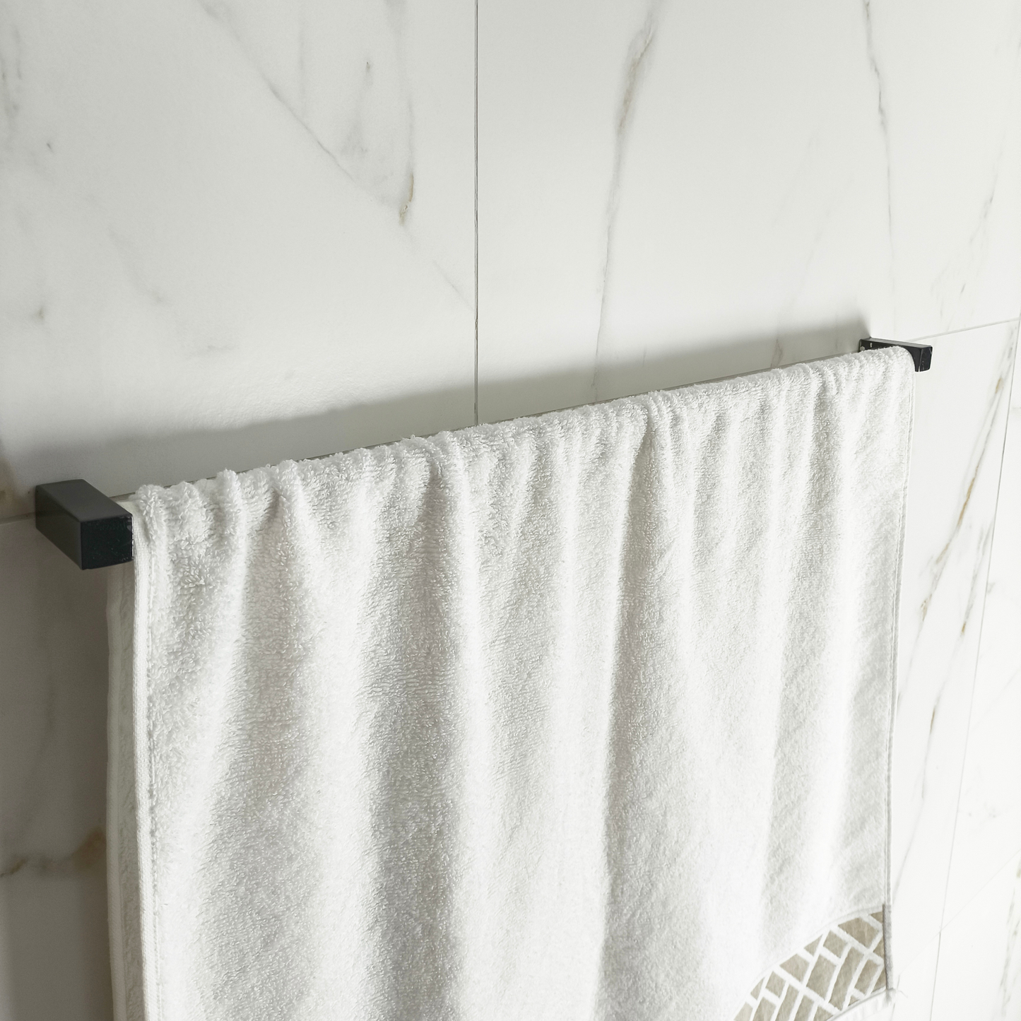 Toalheiro 70cm Aço Inox Leblon Preto Fosco LTPF-70