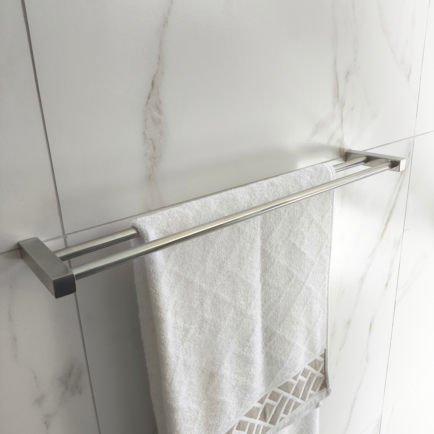 Toalheiro Duplo 1 metro Aço Inox Linha Leblon LTD-1M