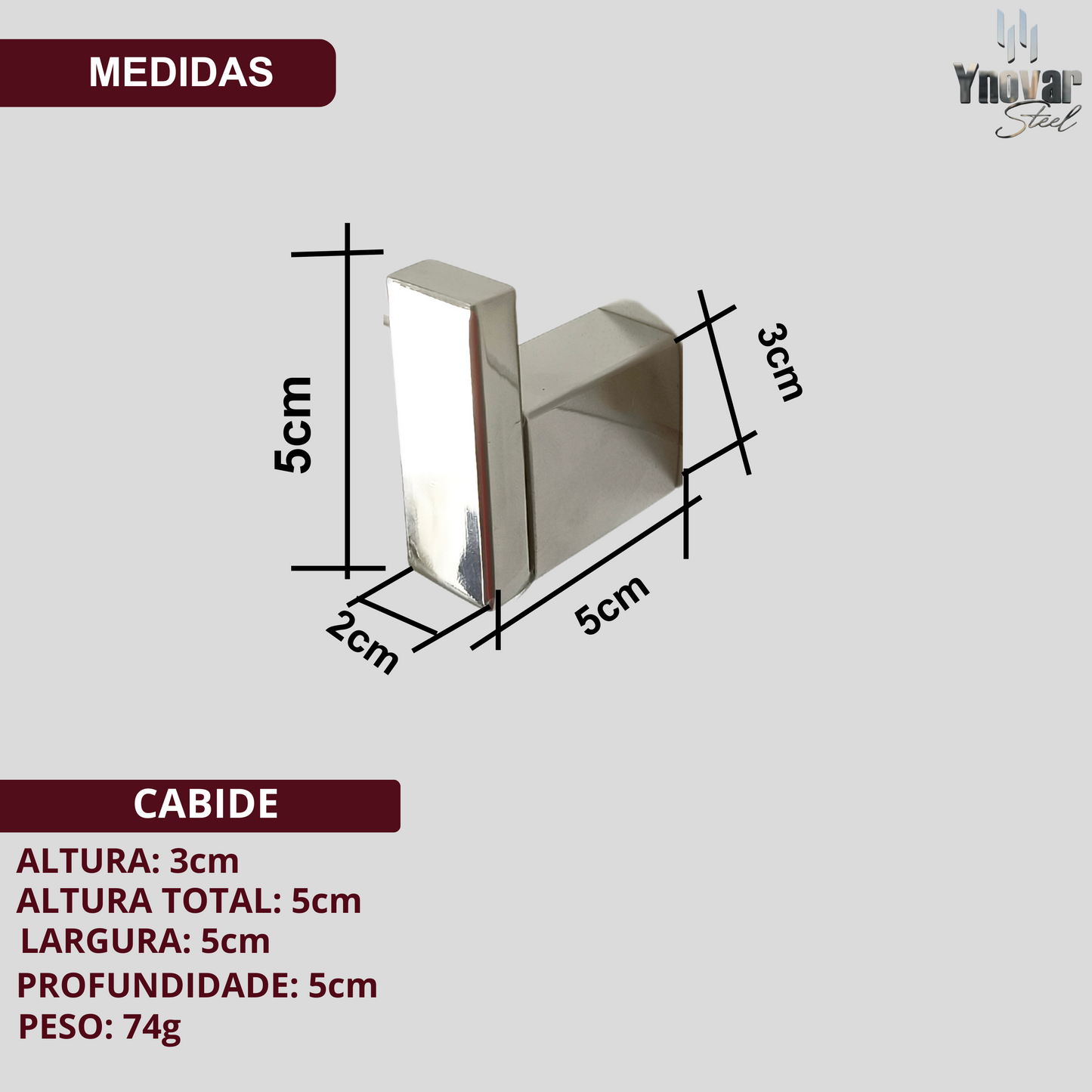 Cabide Para Toalha [gancho] Aço Inox Preto Fosco ILCPF