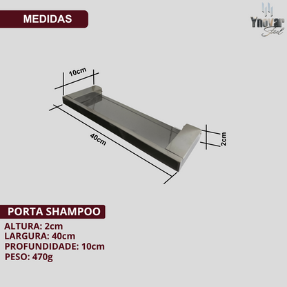 Porta Shampoo [40cm] Aço Inox Linha Ipanema IPS-40