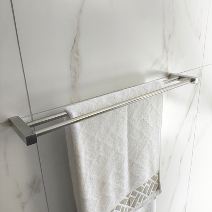 Toalheiro Duplo 1 metro Aço Inox Linha Leblon LTD-1M