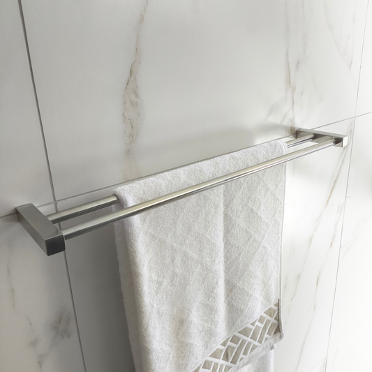 Toalheiro Duplo 1 metro Aço Inox Linha Leblon LTD-1M