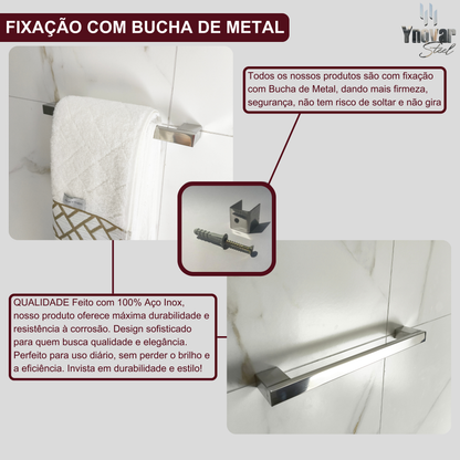 Toalheiro 30cm Aço Inox Linha Ipanema IT-30