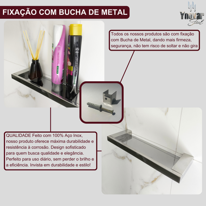 Porta Shampoo [40cm] Aço Inox Linha Ipanema IPS-40